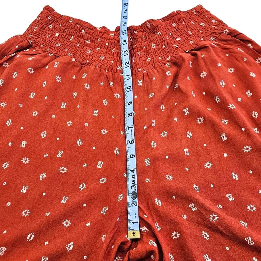 NWT Torrid Wide Leg Pants Womens Size 1X Orange Pull On Palazzo Geometric Print - Picture 15 of 15